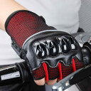 バイクグローブ メンズ レディース メッシュ 通気性 耐衝撃 滑り止め 耐摩耗性 オールシーズン 夏用 オートバイ 自転車 ライディング ツーリング