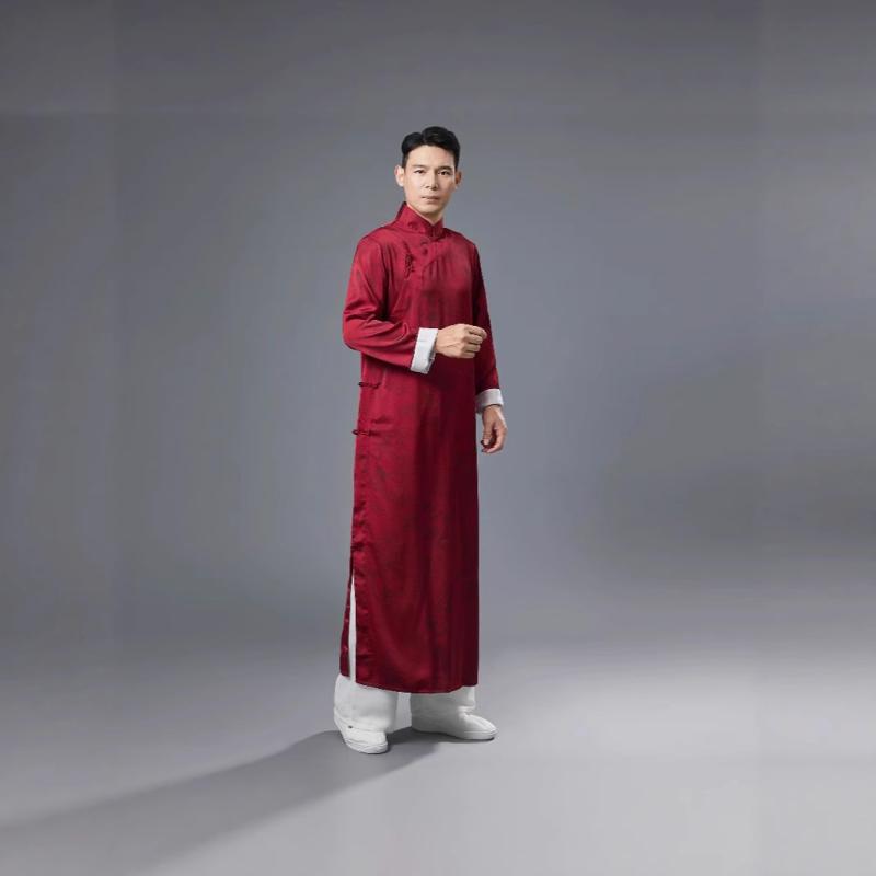 舞台衣装 メンズ 中国風 伝統衣装 ロング丈 演劇 パフォーマンス 漫才衣装 映画 ドラマ 撮影用 古風 レ..