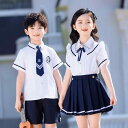 スクールウェア キッズ ジュニア 男の子 女の子 男女兼用 英国風 学院風 半袖シャツ 半ズボン セットアップ 綿混素材 柔らか 幼稚園 小学校 制服 入学式 ...