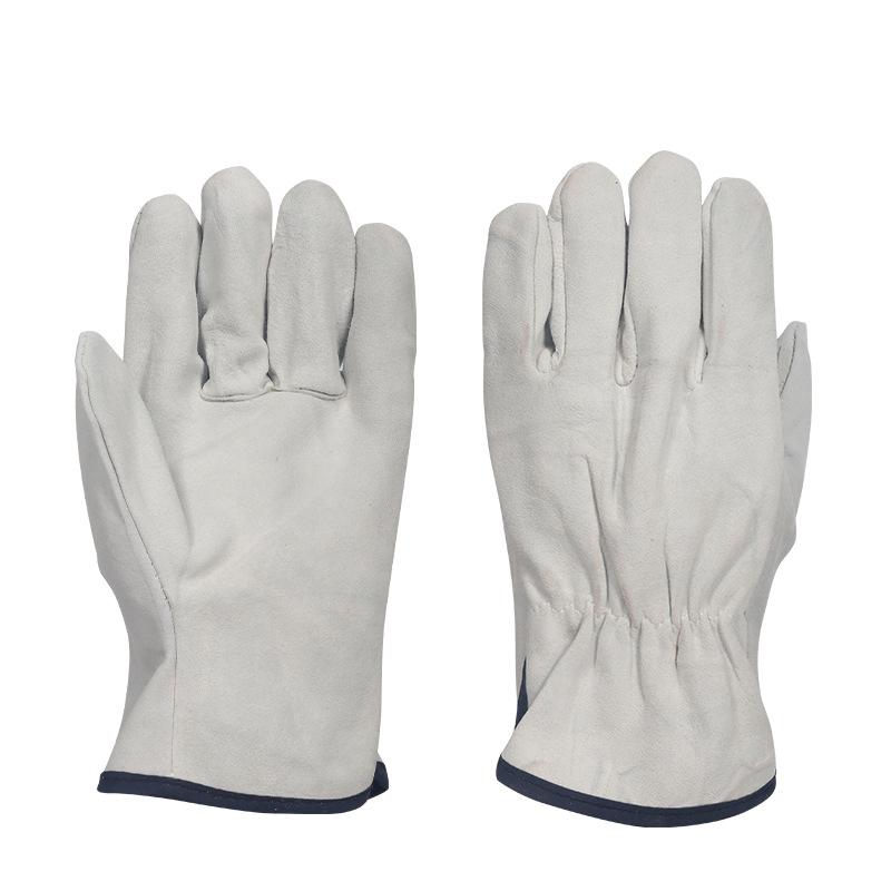 溶接手袋 滑り止め 耐熱 耐摩耗 牛革 スプリットレザー ショート丈 プロ仕様 高耐久 溶接工 作業用 保..