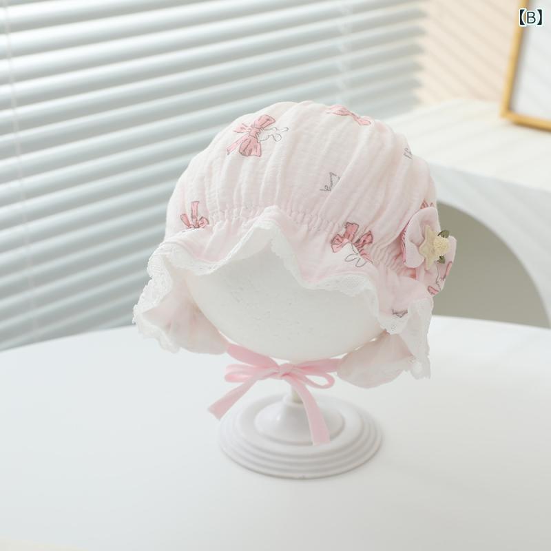 帽子 女の子 ベビー 頭部保護 やわらか 通気性抜群 UVカット 日よけ つば広 バケットハット かわいい おしゃれ 乳幼児 新生児 春夏秋 お出かけ 散歩