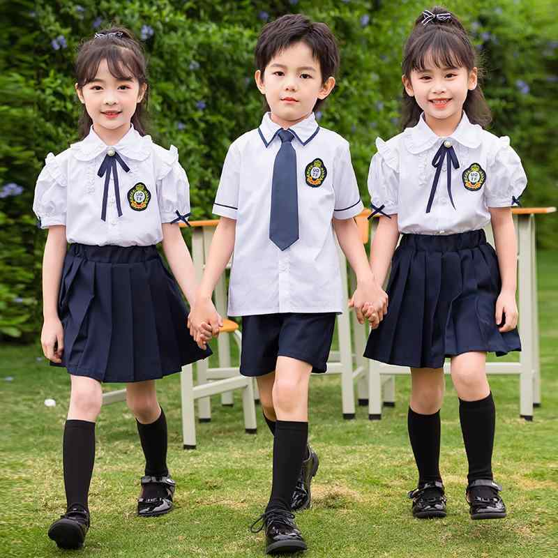 発表会衣装 キッズ 男女兼用 小学生 幼稚園児 春夏 半袖 シングルボタン 英国風 フォーマル セットアッ..