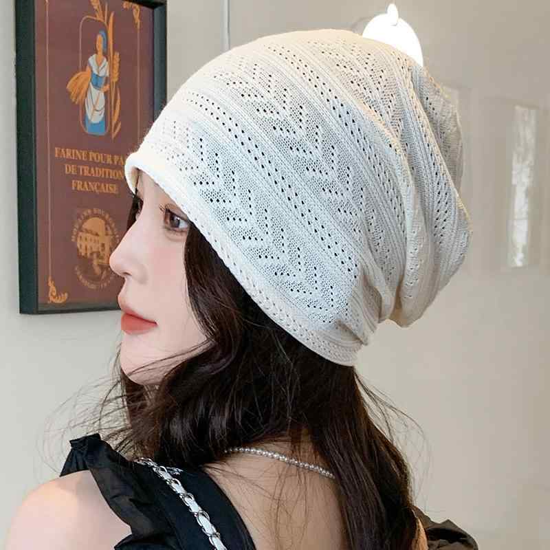 ニット帽 レディース 通気性抜群 蒸れにくい ゆったり ルーズシルエット 被り心地快適 春夏秋 韓国風 ..