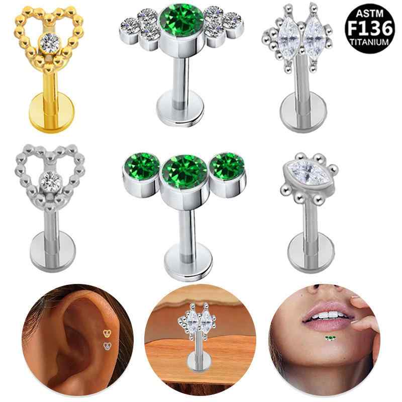 ボディピアス 男女兼用 ユニセックス 金属アレルギー対応 チタン合金 内ネジ式 インターナル T型バーベル シャフト 欧米スタイル 耳 唇 軟骨 ヘリックス イヤーロブ 用 電気メッキ加工 春夏