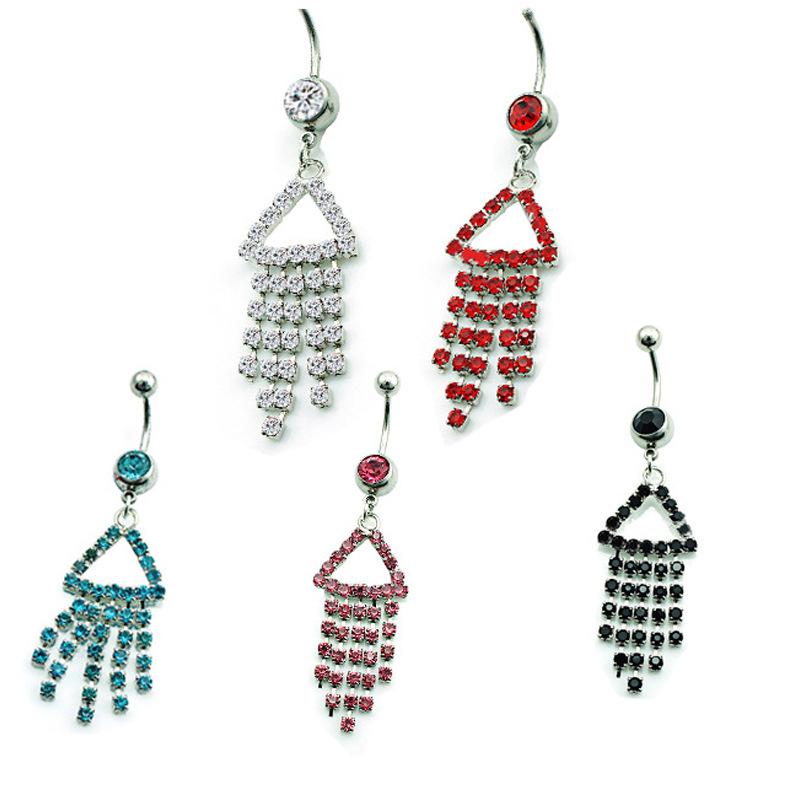 へそピアス ユニセックス サージカルステンレス タッセル ペンダント クラシック 欧米風 ファッション ..