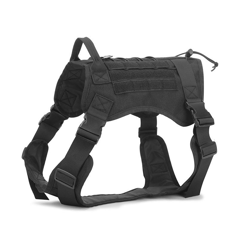 犬 服 中型犬 大型犬 アウトドア タクティカル 多機能 ハーネス ベスト ナイロン製 迷彩柄 ミリタリー 訓練 散歩 普段使い カジュアル カーキ ブラック 軍用グリーン