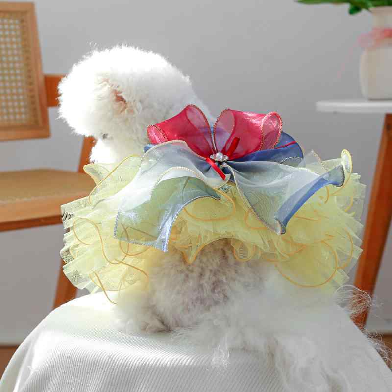 犬服 ドッグウェア スカート ドレス ワンピース かわいい シェールプリンセス チュール ふわふわ ポリ..