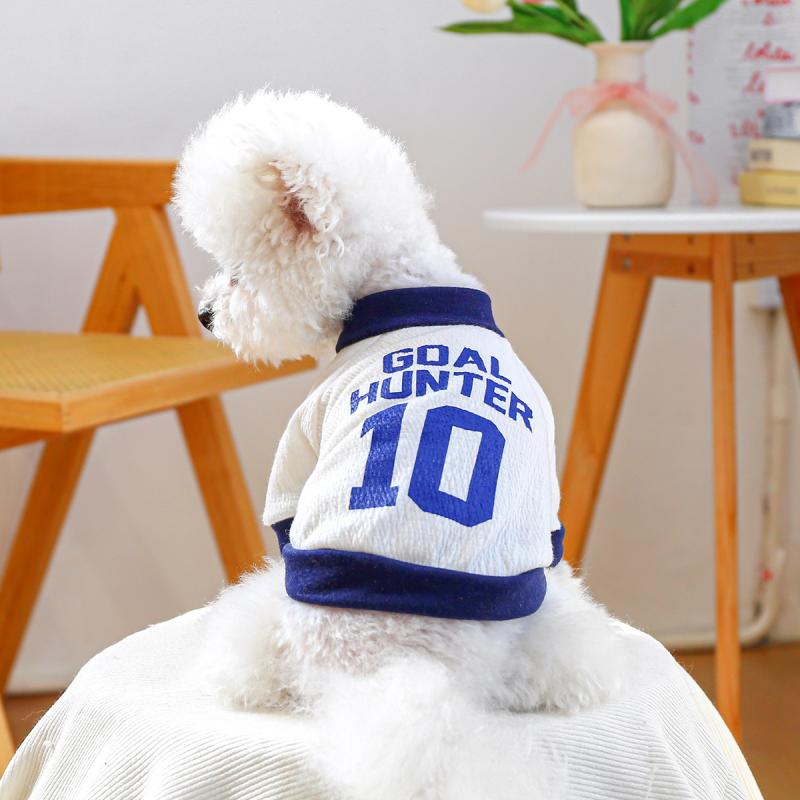 ドッグウェア 犬用 サッカー ユニフォーム風 速乾 通気性 軽量 タンクトップ ノースリーブ ベスト お散..