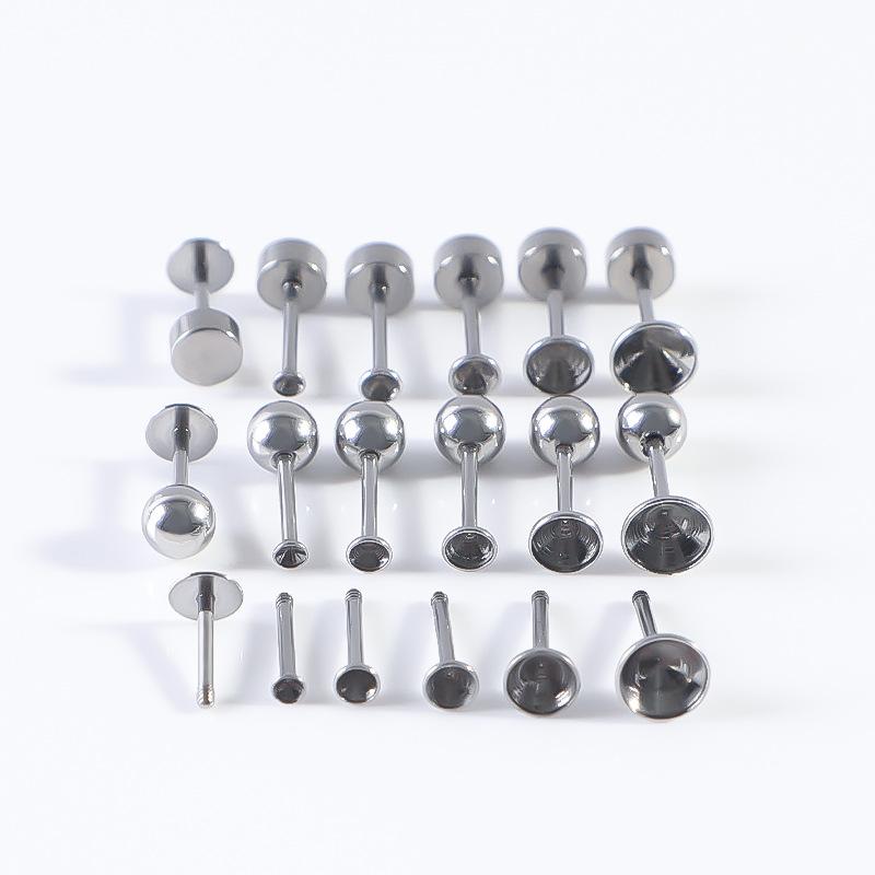 ピアス 金属アレルギー対応 サージカルステンレス 光沢仕上げ DIY ハンドメイド 手芸用 平皿 カップ型 ..