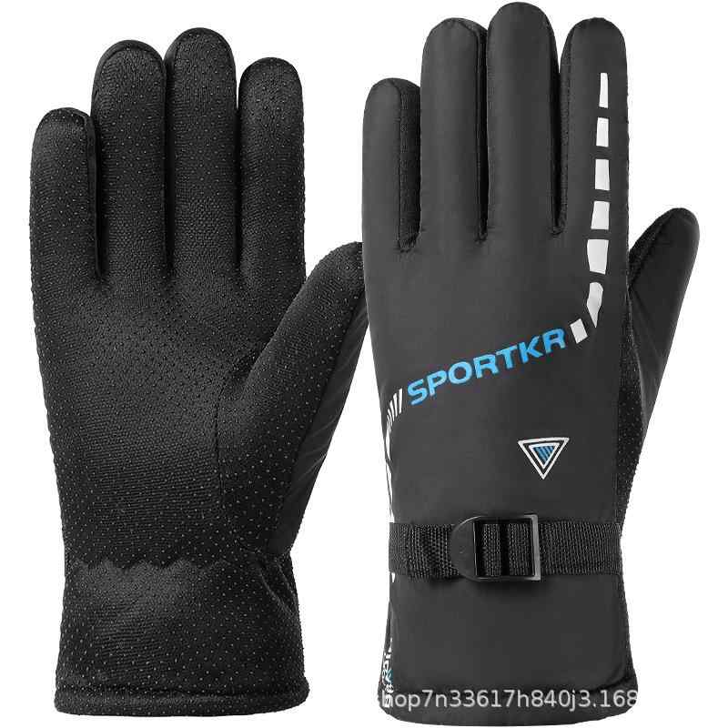 手袋 メンズ 冬用 防寒 保温 防風 滑り止め 裏起毛 厚手 バイク 電動自転車 サイクリング スキー アウ..