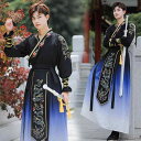 漢服 メンズ 龍刺繍 中国風 武侠スタイル 時代衣装 学生 舞台衣装 日常使い 春秋 麻混 ポリエステル素材 ハロウィン コスプレ イベント 仮装(3)