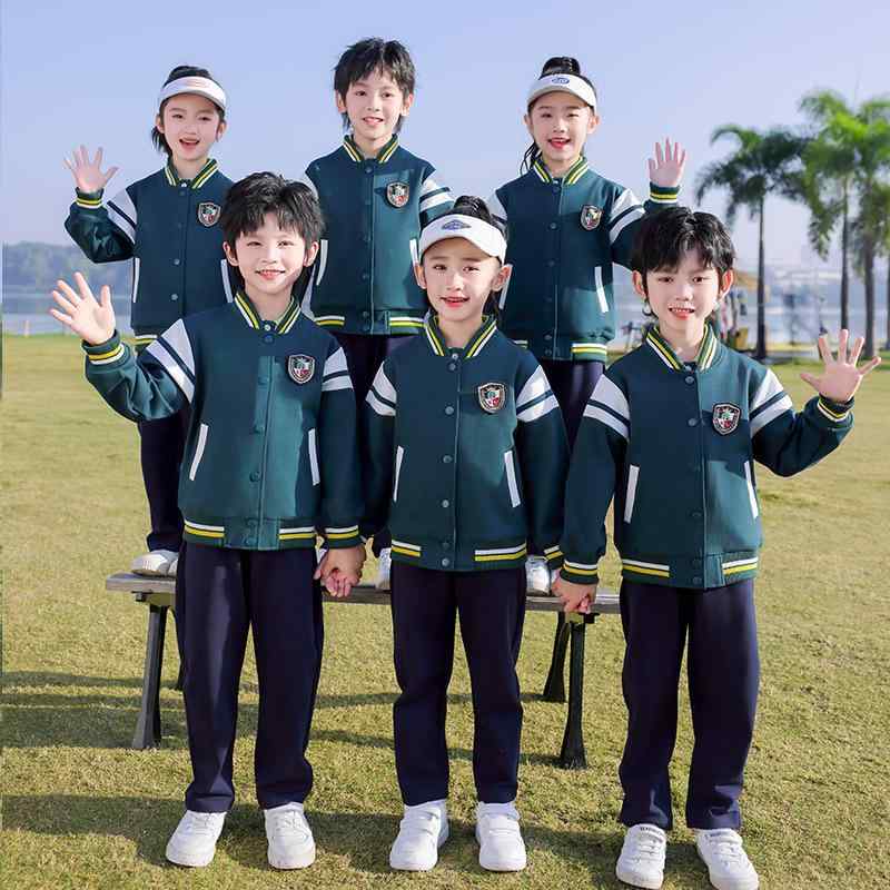 スクールユニフォーム キッズ 男女兼用 小中学生 幼稚園 運動着 英国風 カレッジスタイル ベースボール..