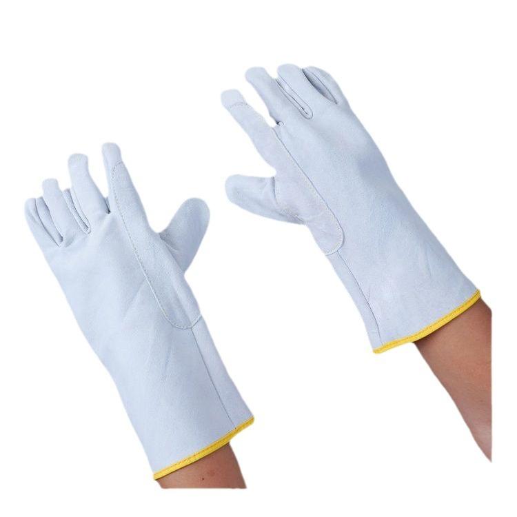 溶接グローブ メンズ 作業用 牛革製 耐熱 耐摩耗 火花飛散防止 防炎 高耐久 ロング丈 厚手 安全保護 工..