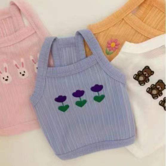 ペット服 犬 猫 小型犬 子犬用 春夏 薄手 通気性 タンクトップ ベスト トイプードル ビションフリーゼ ポメラニアン プードル