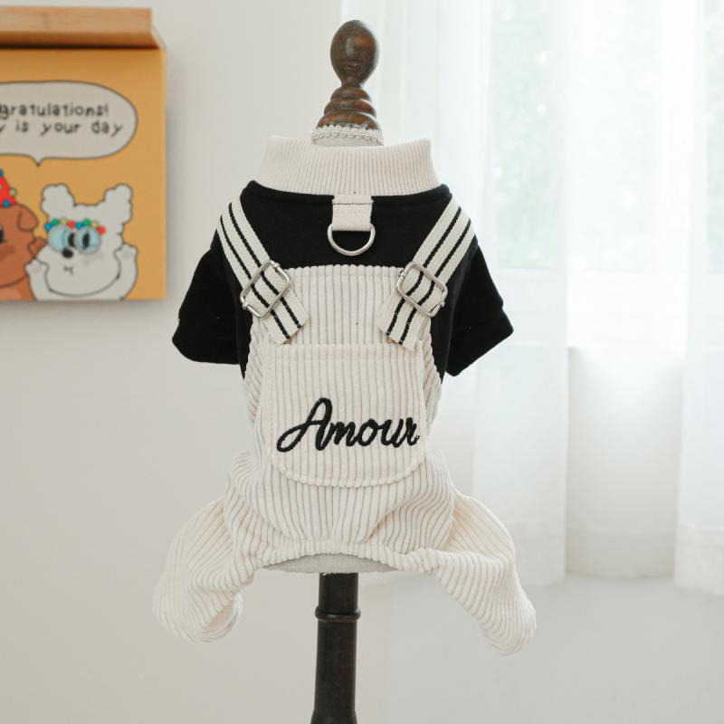 ペット服 犬 猫 男女兼用 かわいい 四足 愛らしい サロペット オーバーオール ポリエステル製 カジュアル 部屋着 散歩 お出かけ 小型犬 中型犬