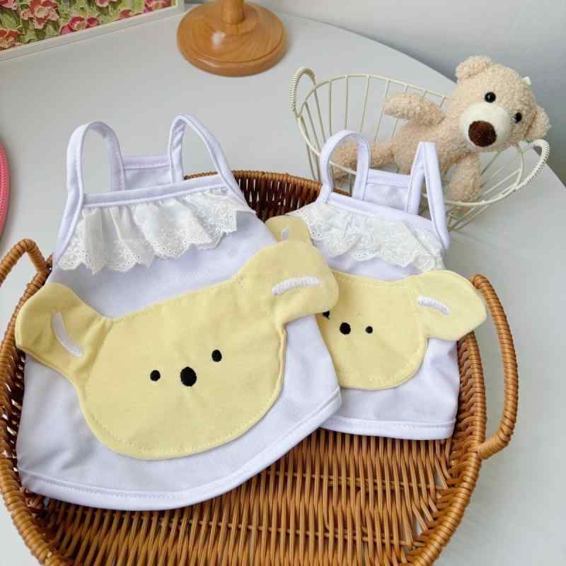 ペットウェア 犬服 猫服 韓国風 インスタ映え かわいい くまさん デザイン タンクトップ ビションフリ..