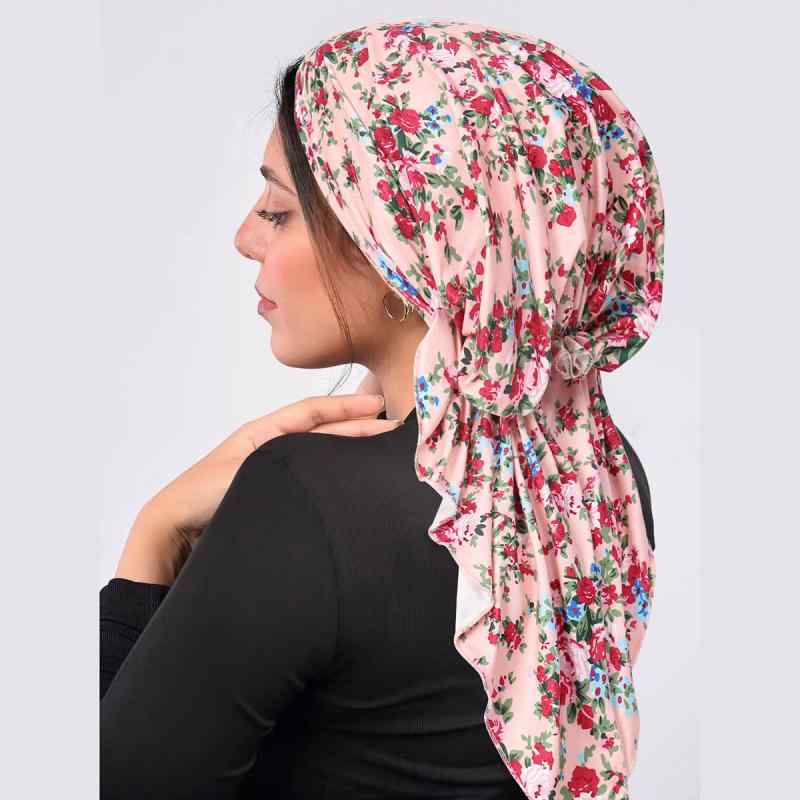 ターバンキャップ レディース おしゃれ 小花柄 タイダイ柄 プリント ヒョウ柄 多色展開 アーチ型 つば..