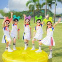 セットアップ キッズ 子供服 半袖 綿95% 柔らかな肌触り 夏 発表会 衣装 制服 小学生 幼稚園 卒園式 入学式 運動会 チアダンス ユニフォーム 上下セッ...