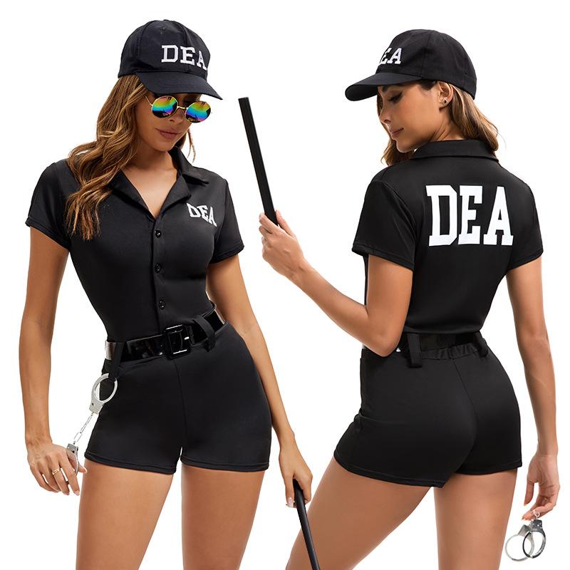 ポリス コスプレ レディース セクシー コスチューム 大人用 警察官 婦人警官 ミニ...