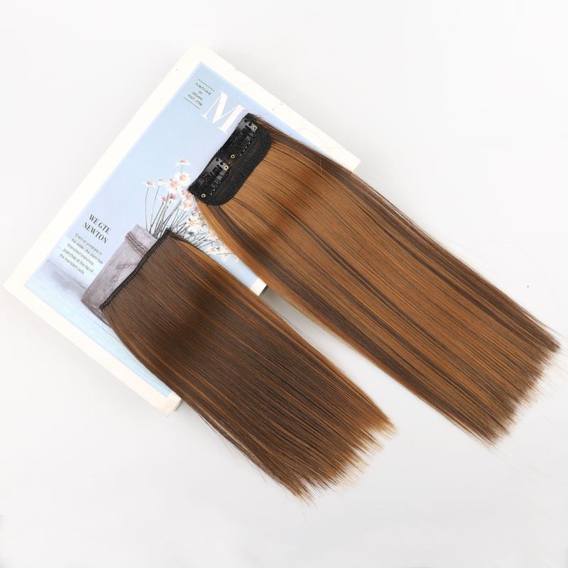 ヘアピース レディース 部分ウィッグ 頭頂部 増毛 根元 ボリュームアップ 目立たない シームレス 一体型 高温繊維 ストレート 2クリップ 20cm 30cm