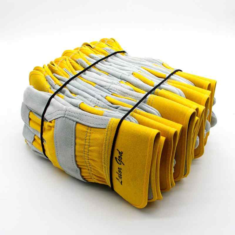 手袋 溶接作業用 グローブ 牛革 帆布製 高温耐熱 防護 断熱 柔軟性 耐摩耗性 プロ仕様 作業用 ミドル丈..