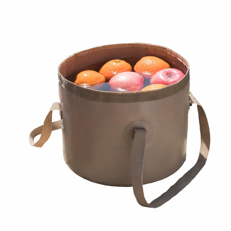 折りたたみ バケツ 大容量 ポータブル 多機能 アウトドア キャンプ 釣り 水汲み 旅行 手提げ オックス..