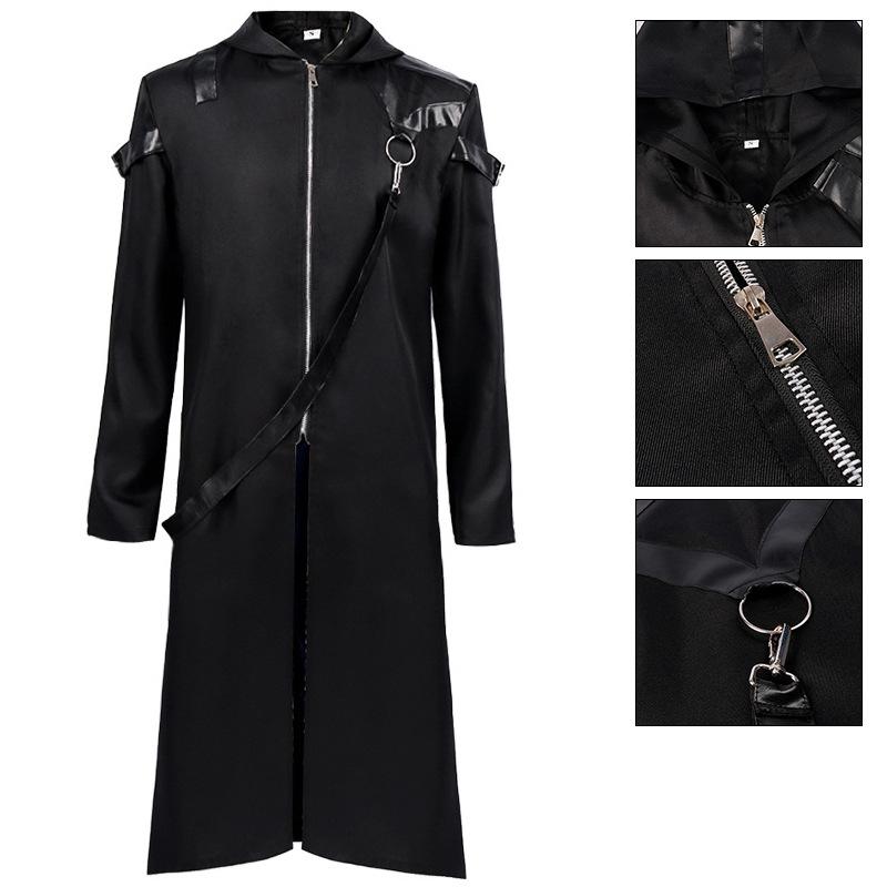 コート メンズ 男性用 ゴシック スタイル 欧米 ハロウィン コスプレ服 衣装 舞台 演劇 パーティー イベント アウター 秋冬 ダーク系 ジャカード織り ポリエステル 軽量