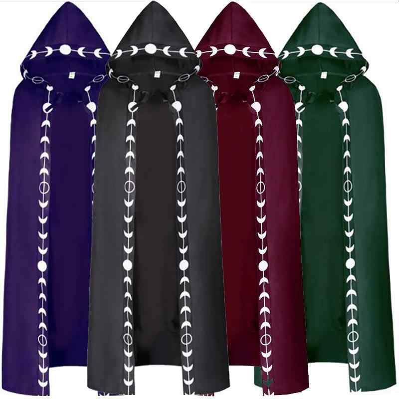コスプレ 衣装 男女兼用 ハロウィン フード付き ビッグサイズ 中世 ルネサンス 5カラー マント ケープ 舞台 演劇 ファンタジー 仮装 変装 イベント パーティー ポリエステル