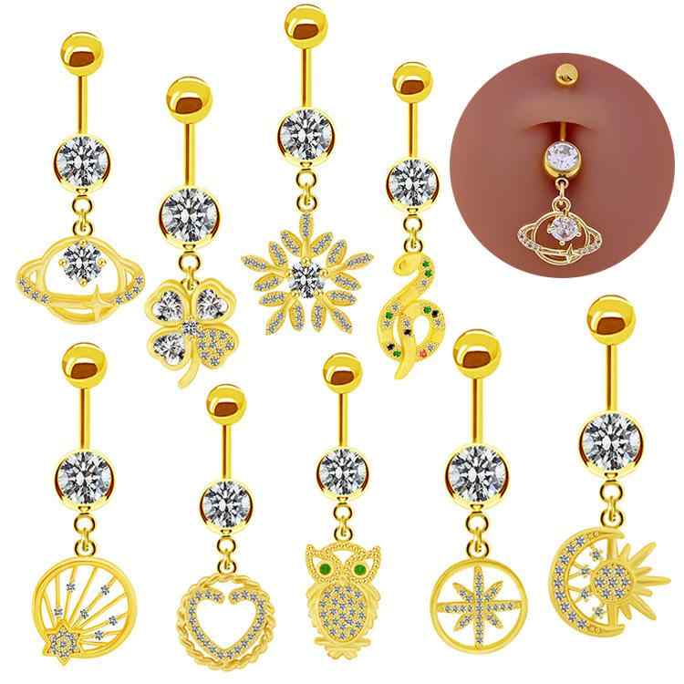 へそピアス ユニセックス ハート ラインストーン 埋め込み キラキラ輝く チャーム 個性的 レトロ シン..