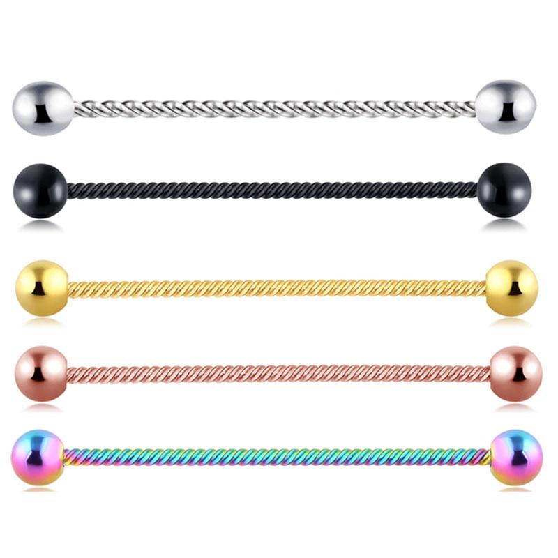 ピアス レディース ステンレス製 電気メッキ加工 軟骨ピアス ヘリックス コンク ボディピアス ねじり ..