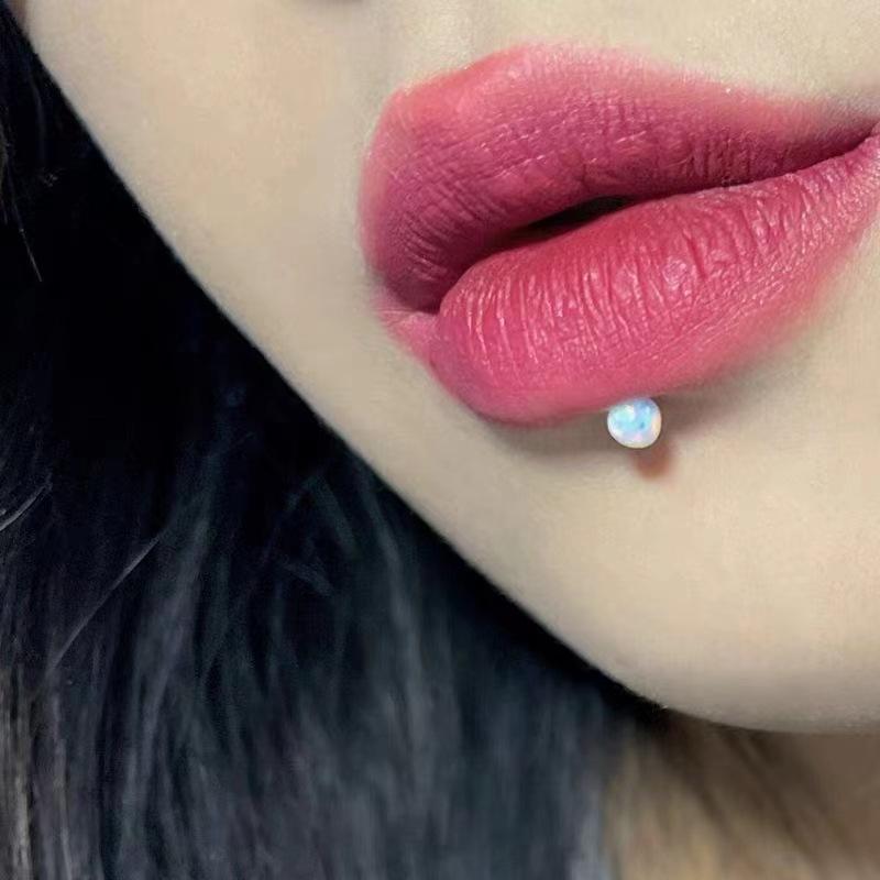 ボディピアス 男女兼用 サージカルステンレス 金属アレルギー対応 オパール インターナルネジ式 ラブレット リップ ヘリックス トラガス 耳たぶ 軟骨 ピアス