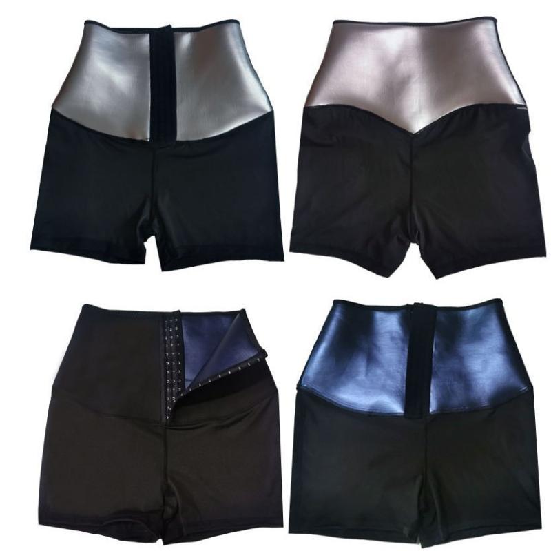 ヨガパンツ レディース 発汗サウナパンツ ヒップアップ お腹引き締め ハイウエスト ボタン付き 半コー..