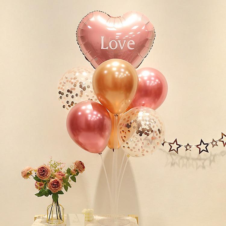 バルーン 卓上飾り ハート型 ラテックス製 マカロンカラー 誕生日 バレンタイン 七夕 結婚式 プロポーズ 記念日 お祝い パーティー イベント装飾 店舗ディスプレイ 飾り付け