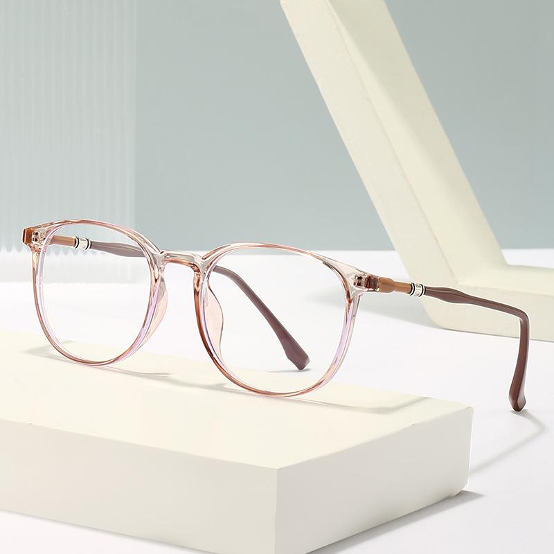 伊達メガネ ユニセックス ブルーライトカット 軽量 TR90フレーム PCメガネ スマホ対応 おしゃれ 丸型 変形デザイン