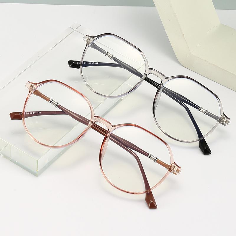 メガネ 男女兼用 ブルーライトカット 軽量 TR90素材 伊達メガネ 多角形 フルリム クリアフレーム おしゃれ PCメガネ スマホ用 度なし