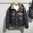 ダウンジャケット メンズ 保温 防寒 厚手 光沢 フード付き ショート丈 カジュアル ゆったり ホワイトダックダウン マルチポケット 冬物 ナイロンアウター