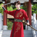 漢服 メンズ レディース 中国伝統 唐時代 円領ローブ 武侠スタイル ゆったり 軽やか 本格的 セットアップ 学生 学園祭 文化祭 発表会 イベント 舞台衣装 ...
