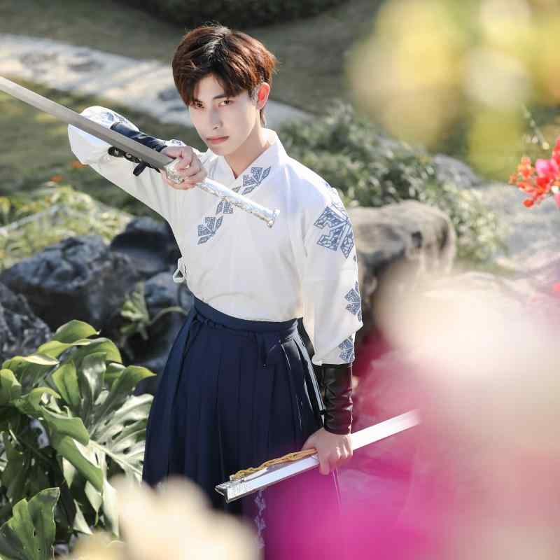 漢服 メンズ 男性用 オリジナル 中国風 古風衣装 侠客 書生 コスプレ 学生 青年向け かっこいい ゆった..