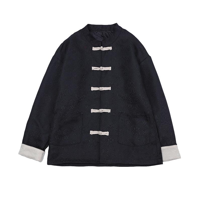 ・カテゴリ: ジャケット・スタイル: モダンチャイニーズ・ネックライン: スタンドカラー・フィット: レギュラー・前立て: シングルブレスト・厚さ: 薄手・対象: ティーン・主な素材: ポリエステル100%・シーン: カジュアル・加工: ノンアイロン・着丈: レギュラー・着用方法: アウター・袖丈: 長袖・カラー展開: ブラック、アプリコット・サイズ展開: M、L、XL、2XL、3XL、4XL、5XL・性別: メンズ