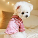 ペットウェア 小型犬 猫用 テディ ビション ポメラニアン フレンチブルドッグ用 高級感 快適な着心地 サテン調 パジャマ ルームウェア 姫系デザイン ピンク ネイビー ブラック ホワイト