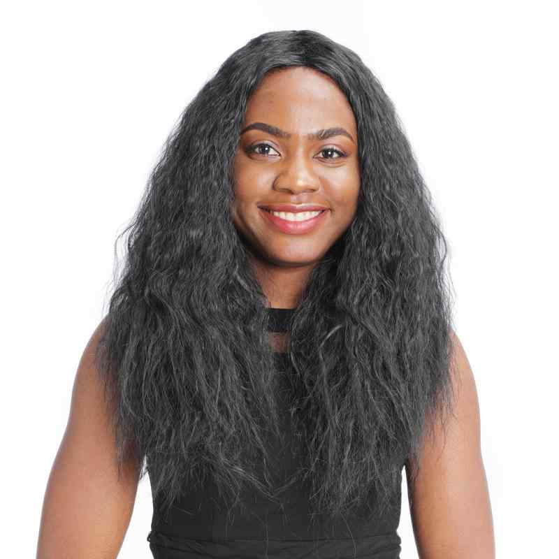 ウィッグ レディース 耐熱ファイバー 自然な マット 質感 羊毛カール ロングヘア ボリューム センター分け イメチェン 小顔効果 外国人風 大人かわいい