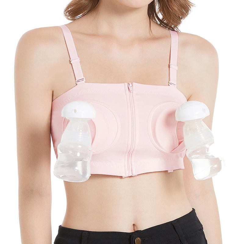 授乳ブラ レディース 妊婦 産後 ハンズフリー 搾乳器対応 ノンワイヤー 薄手 柔らかい 綿素材 大きいサ..