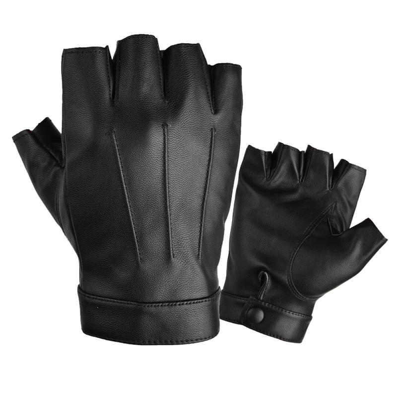 手袋 メンズ レディース PUレザー 指なし 薄手 滑り止め 春夏用 軽量 ドライブ用 アウトドア スポーツ ..