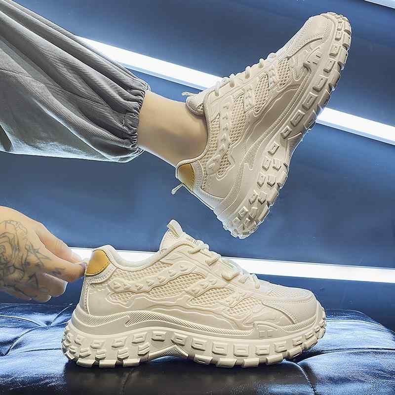 スニーカー メンズ 通気性 メッシュ 滑り止め 厚底 耐摩耗 衝撃吸収 ダッドスニーカー カジュアル 普段使い デイリーユース 春夏秋 トレンド おしゃれ