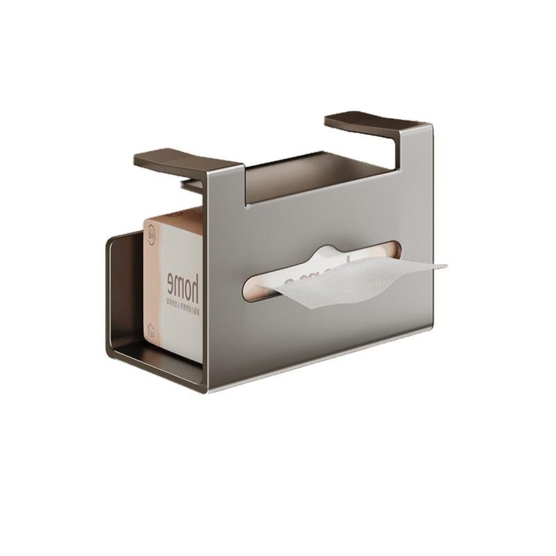 キッチンペーパーホルダー 穴開け不要 ドリル不要 戸棚扉用 壁掛け 吊り下げ ロールティッシュ ボック..