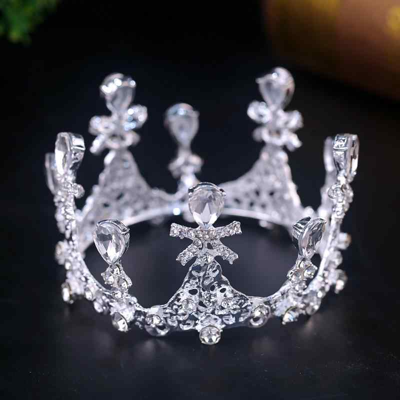 ティアラ キッズ バロック風 ジルコニア 誕生日 結婚式 花嫁 ブライダル ヘッドドレス プリンセス 発表会 ヘアアクセサリー 大きめ