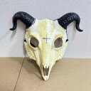 マスク 山羊 スケルトン ハロウィン パーティー 仮装 コスプレ イベント プラスチック製 ホラー アニマル ユニーク 面白 変装 ホワイト ブラック