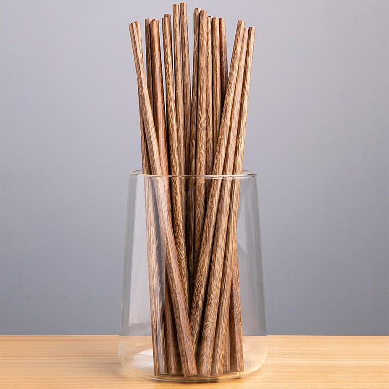 箸 鶏翅木 天然木 無垢材 無塗装 ワックスフリー 滑り止め付き 家庭用 自宅用 来客用 高級感 上質 和風 和モダン ファミリーセット