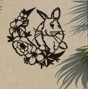 壁飾り メタル うさぎ シルエット ウォールデコ 玄関 リビング 庭 ガーデン イースター クリスマス ハロウィン 通年 ブラック アメリカンスタイル 30cm 40cm