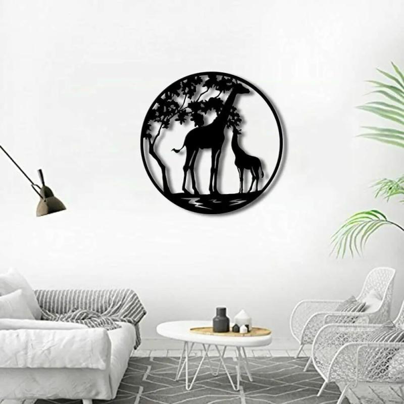 ウォールデコ 室内 屋外兼用 鹿モチーフ 黒色 ブラック 金属製 アイアンアート オブジェ 壁掛け 装飾 アートパネル リビング 玄関 オフィス 店舗用 ヨーロピアン モダン おしゃれ インテリア